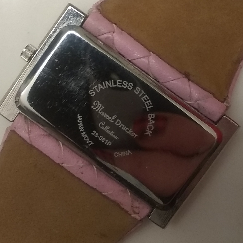 Marcel Drucker Collection pink designer watch *3/$30 Sale* - Picture 3 of 5